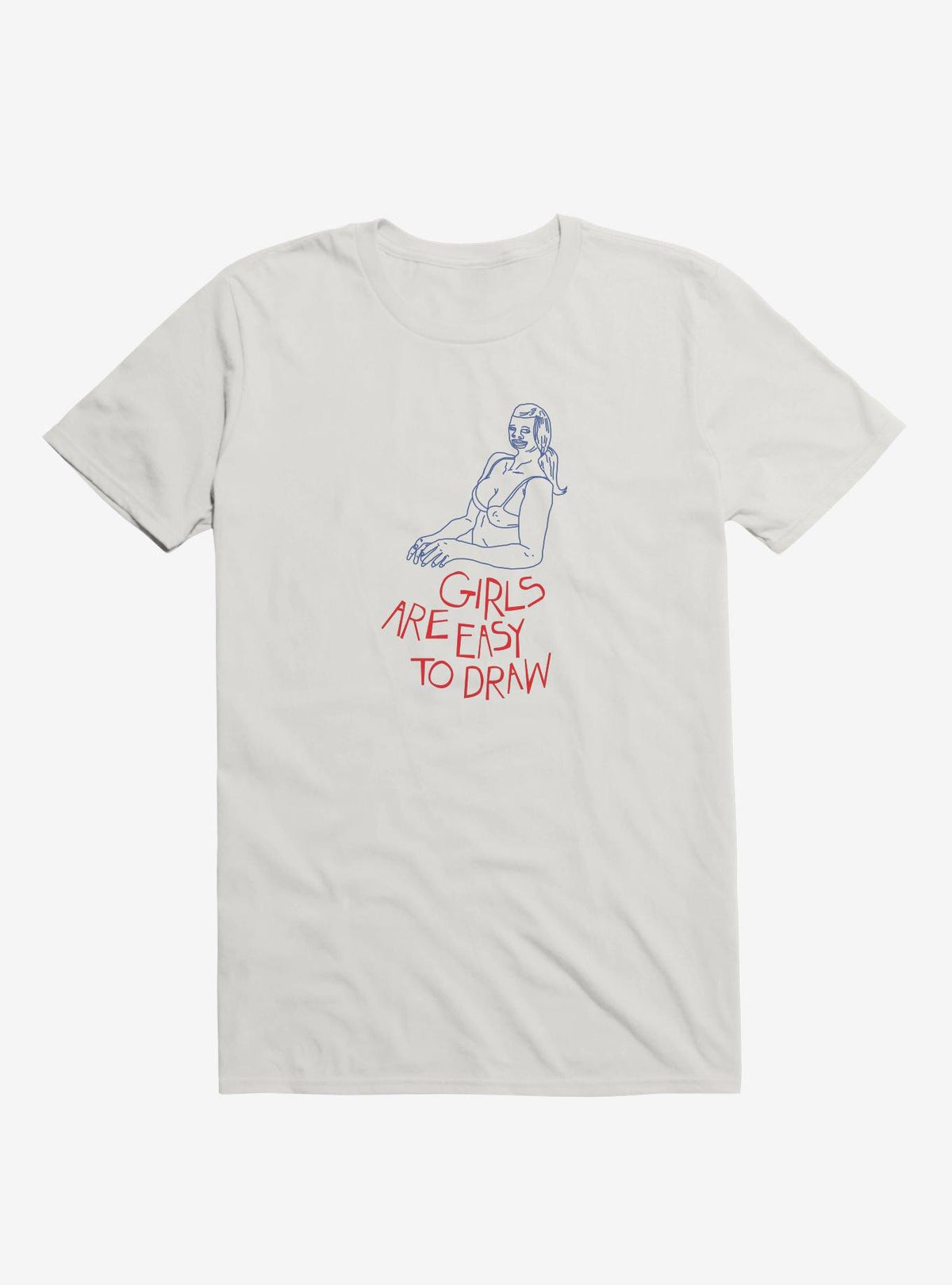 Girls are Easy to Draw T Shirt T Shirt Premium Print Humor Gift