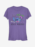 island alien duo Trippy cute blue alien Girls T-Shirt