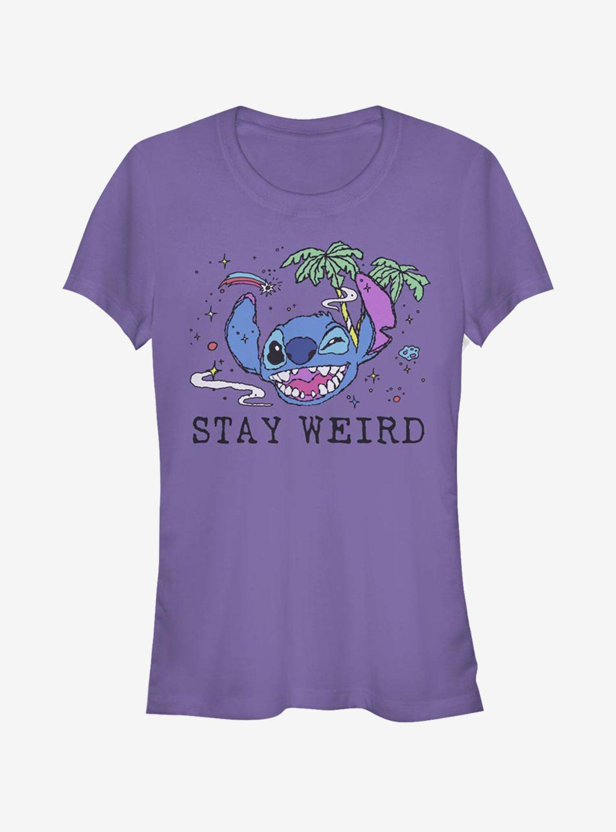 island alien duo Trippy cute blue alien Girls T-Shirt
