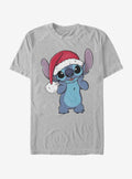 island alien duo Holiday cute blue alien Wearing Santa Hat T-Shirt 2