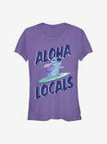 island alien duo Aloha Locals cute blue alien Girls T-Shirt