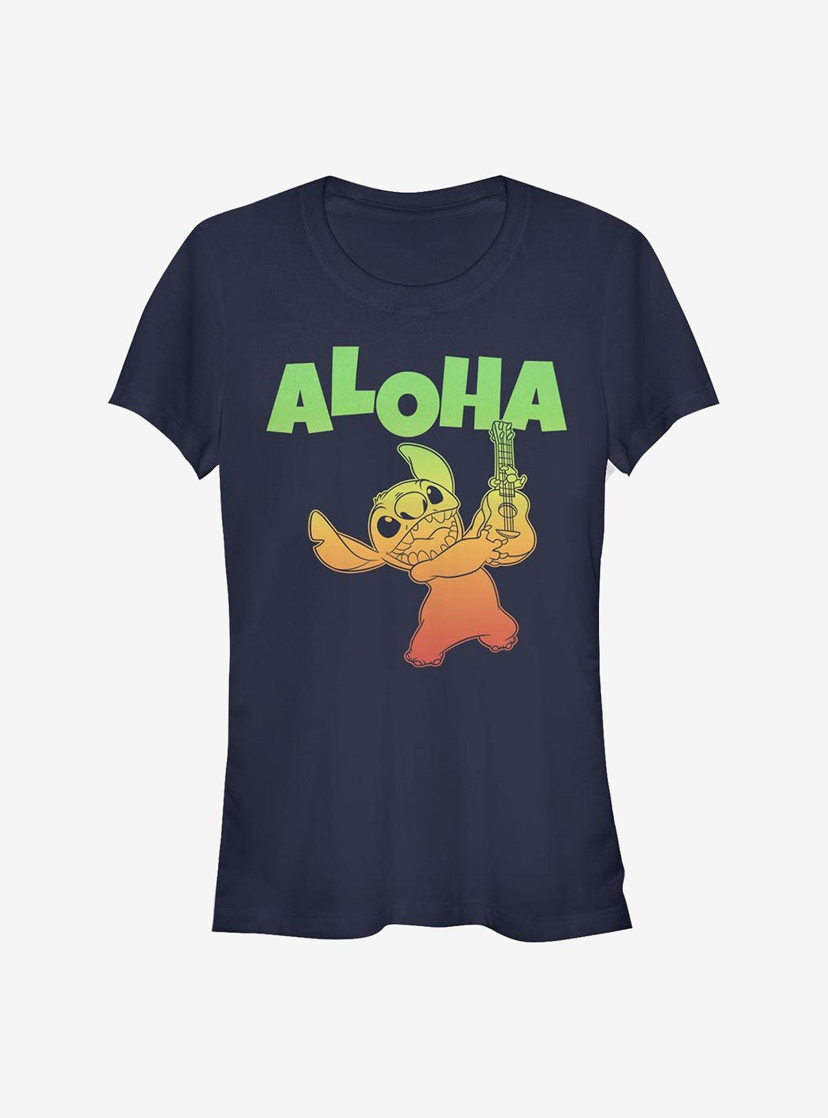 island alien duo Aloha cute blue alien Girls T-Shirt 3