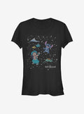 island alien duo Constelation island girl cute blue alien Girls T-Shirt