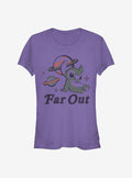 island alien duo Far Out cute blue alien Girls T-Shirt