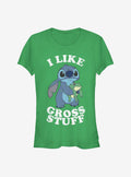 island alien duo I Like Gross Stuff cute blue alien Girls T-Shirt