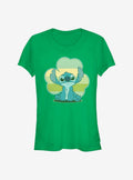 island alien duo Lucky cute blue alien Girls T-Shirt