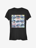 island alien duo 9 Box cute blue alien Girls T-Shirt