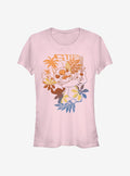island alien duo Aloha cute blue alien Girls T-Shirt