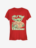 space adventure The Mandalorian The Child Christmas Baby Girls T-Shirt
