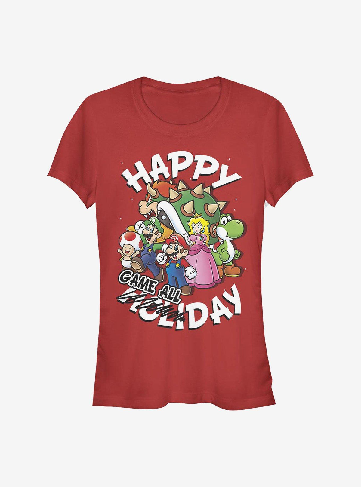 Nintendo retro platform gamer Happy Game Day Girls T-Shirt