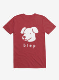 Blep Dog Red T Shirt T Shirt Viral TikTok Humor Gift