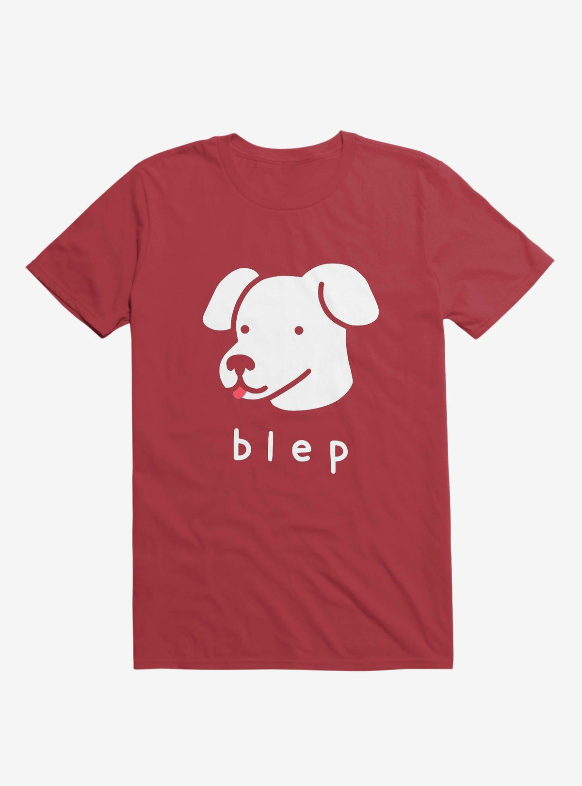 Blep Dog Red T Shirt T Shirt Viral TikTok Humor Gift