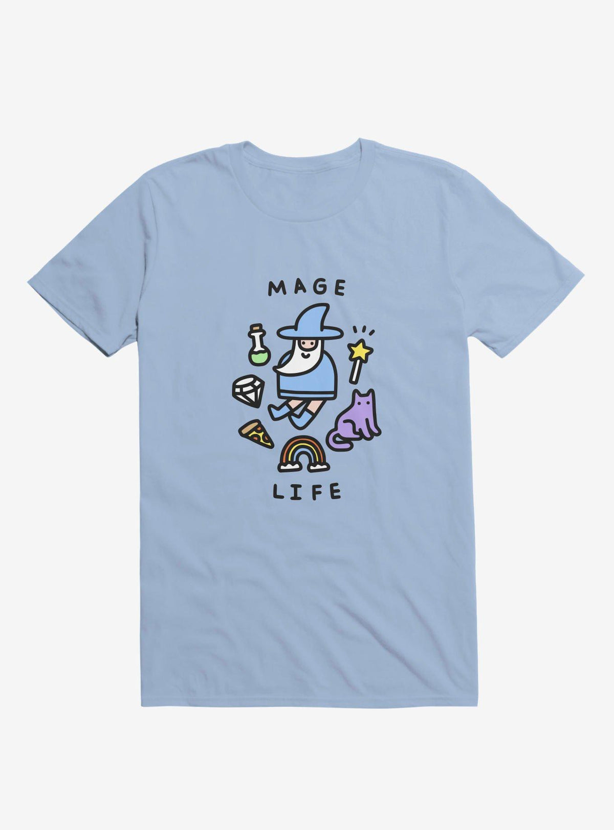 Mage Life Wizard Light Blue T Shirt T Shirt High Search Demand Daily Wear