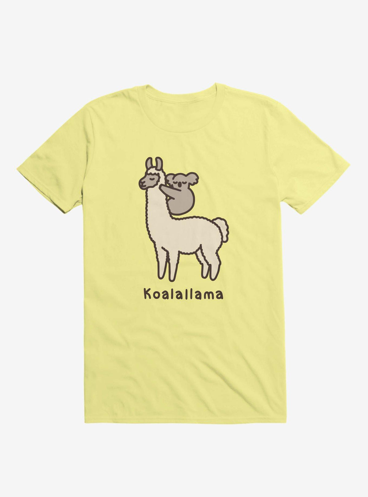 Koalallama Koala And Llama Yellow T Shirt T Shirt Premium Print Daily Wear