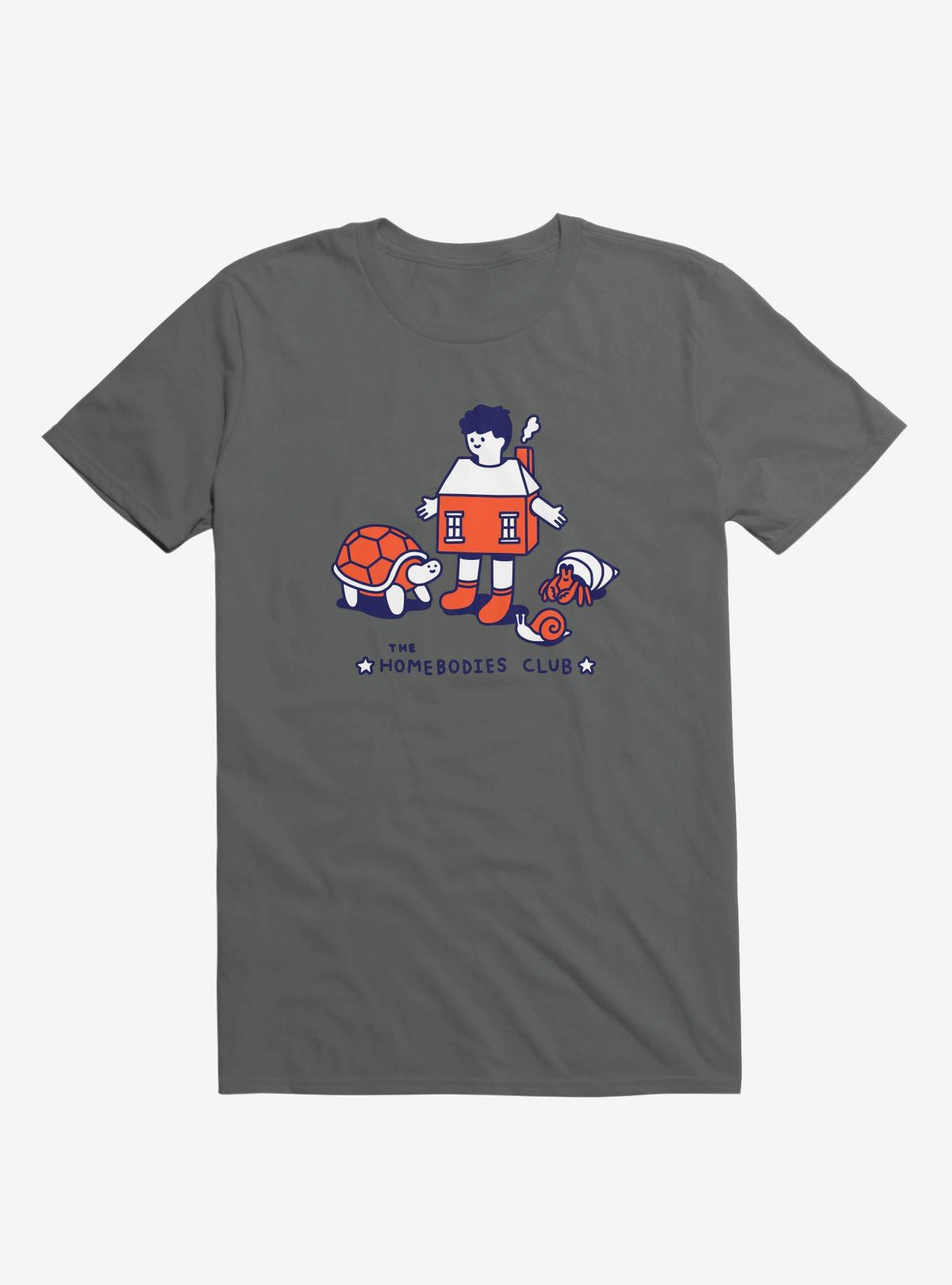 The Homebodies Club Asphalt Grey T Shirt T Shirt Premium Print Daily Wear