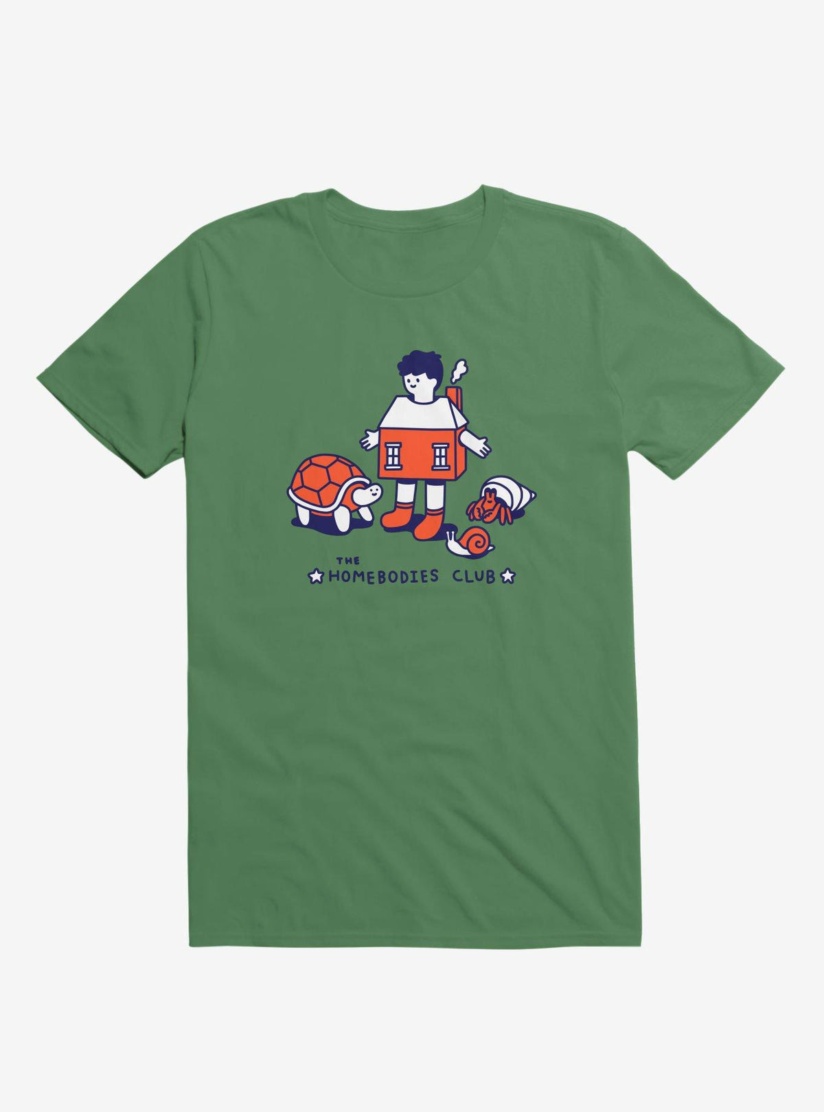 The Homebodies Club Kelly Green T Shirt T Shirt Comfort Fit Gift Ready
