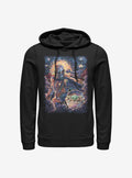 space adventure The Mandalorian Mando And The Child Starry Night Hoodie