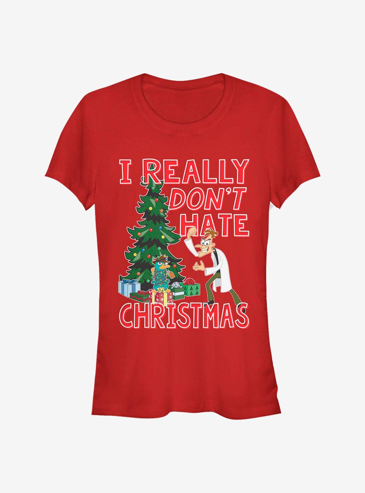 Phineas And Ferb Doof Christmas Girls T-Shirt