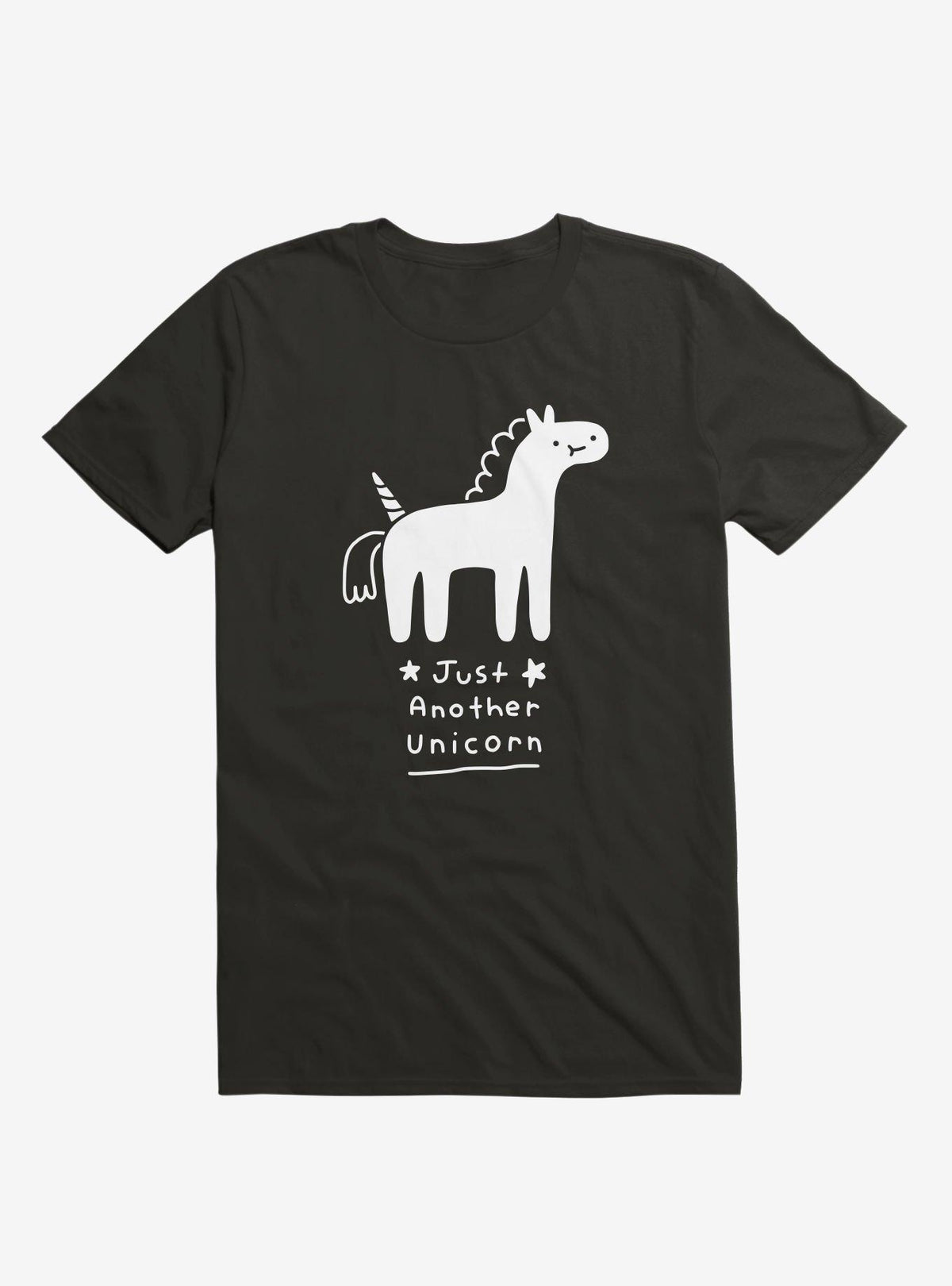 Just Another Unicorn Black T Shirt T Shirt Premium Print Gift Ready
