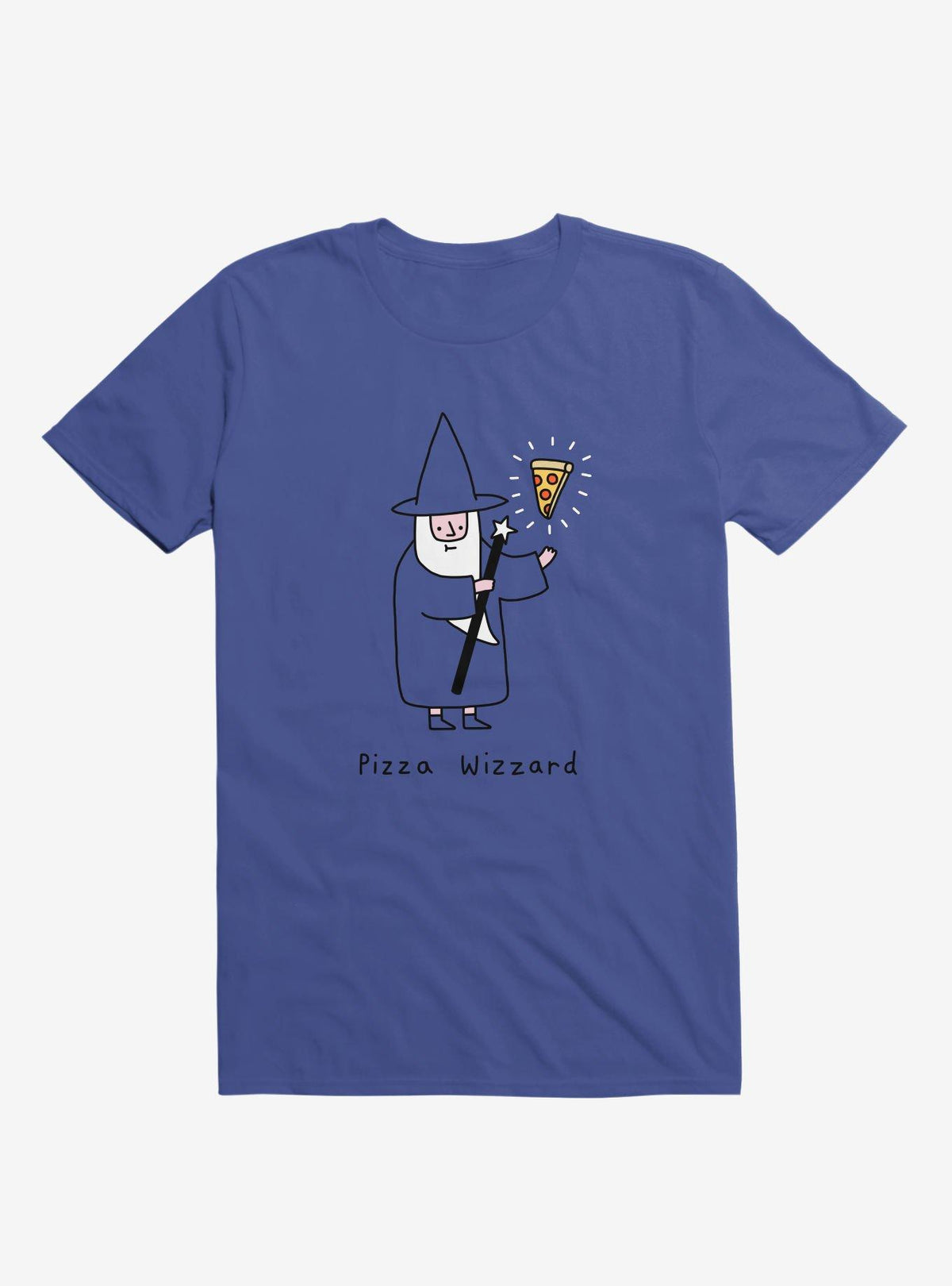 Pizza Wizard Royal Blue T Shirt T Shirt Viral TikTok Funny Quote