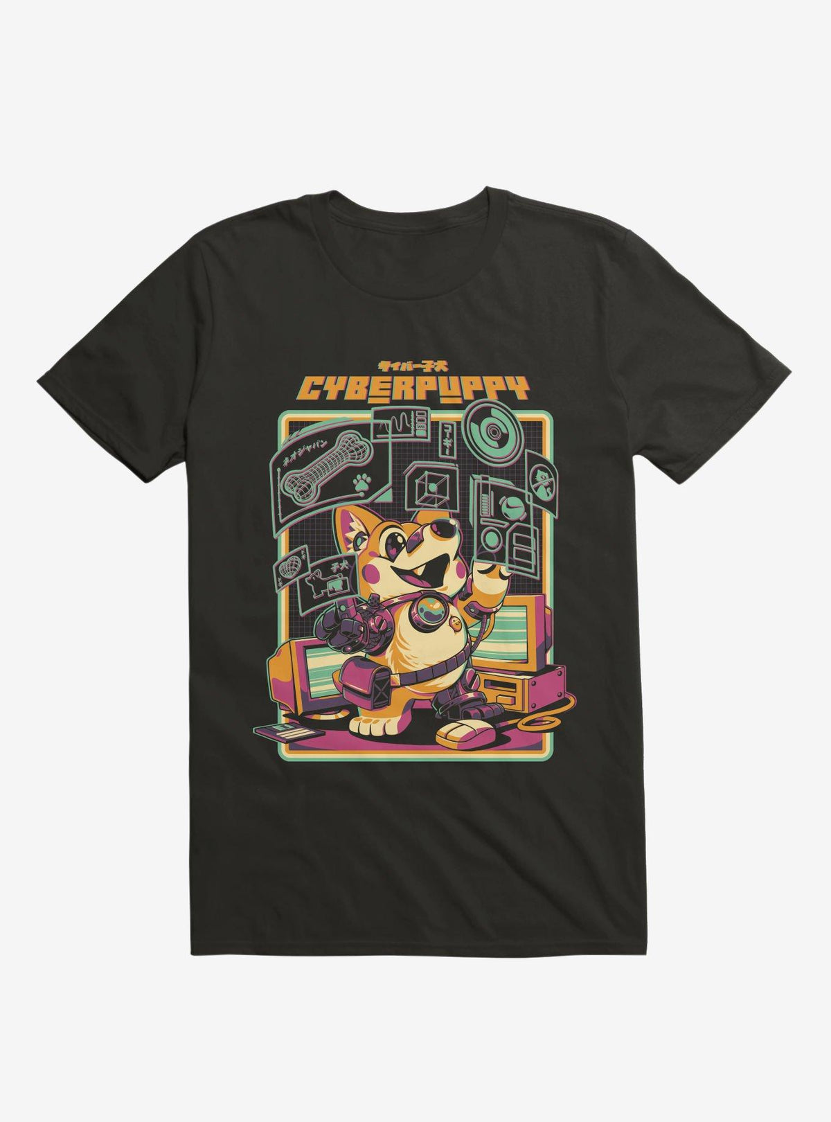 Cyberpuppy Computer Nerd Black T Shirt T Shirt Streetwear Style Funny Quote