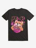 Shiba Eating Noodles Black T Shirt T Shirt Viral TikTok Humor Gift
