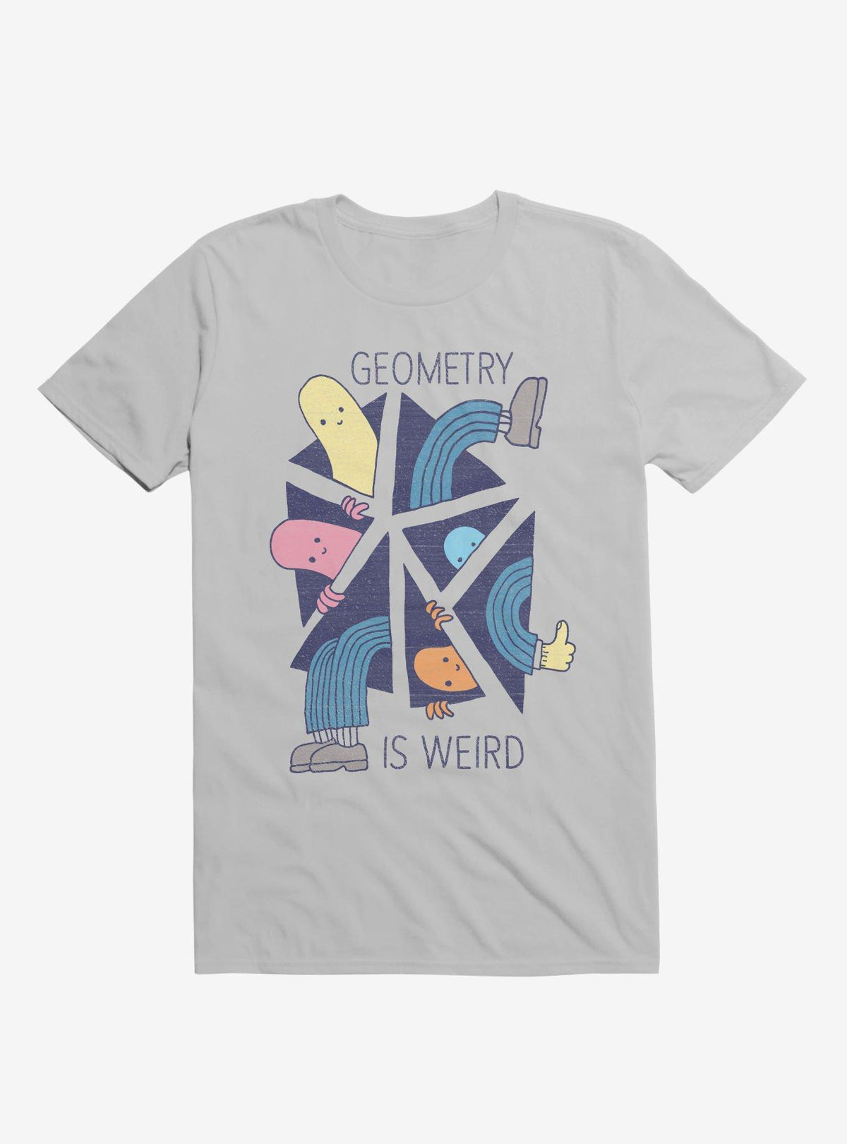 Geometry Is Weird Silver T Shirt T Shirt Streetwear Style Gift Ready