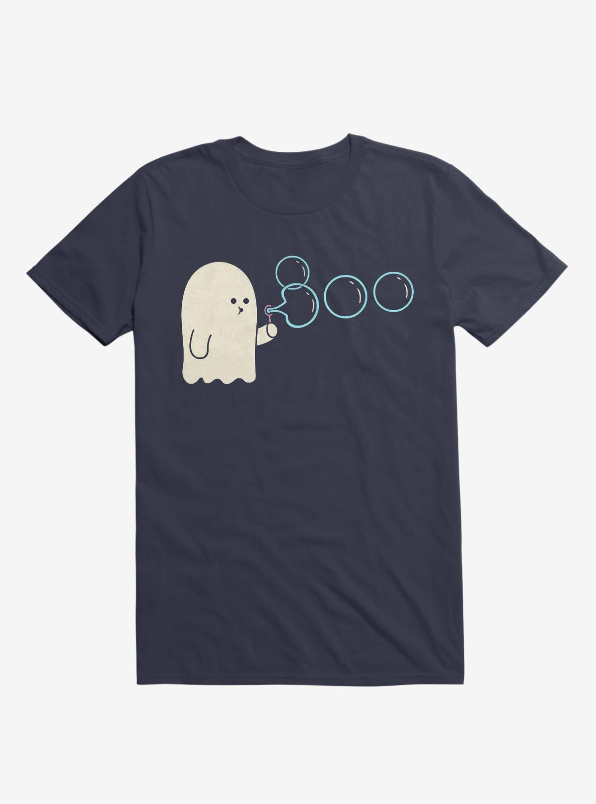 Boobbles Ghost Blowing Bubbles Navy Blue T Shirt T Shirt Premium Print Best Seller Look