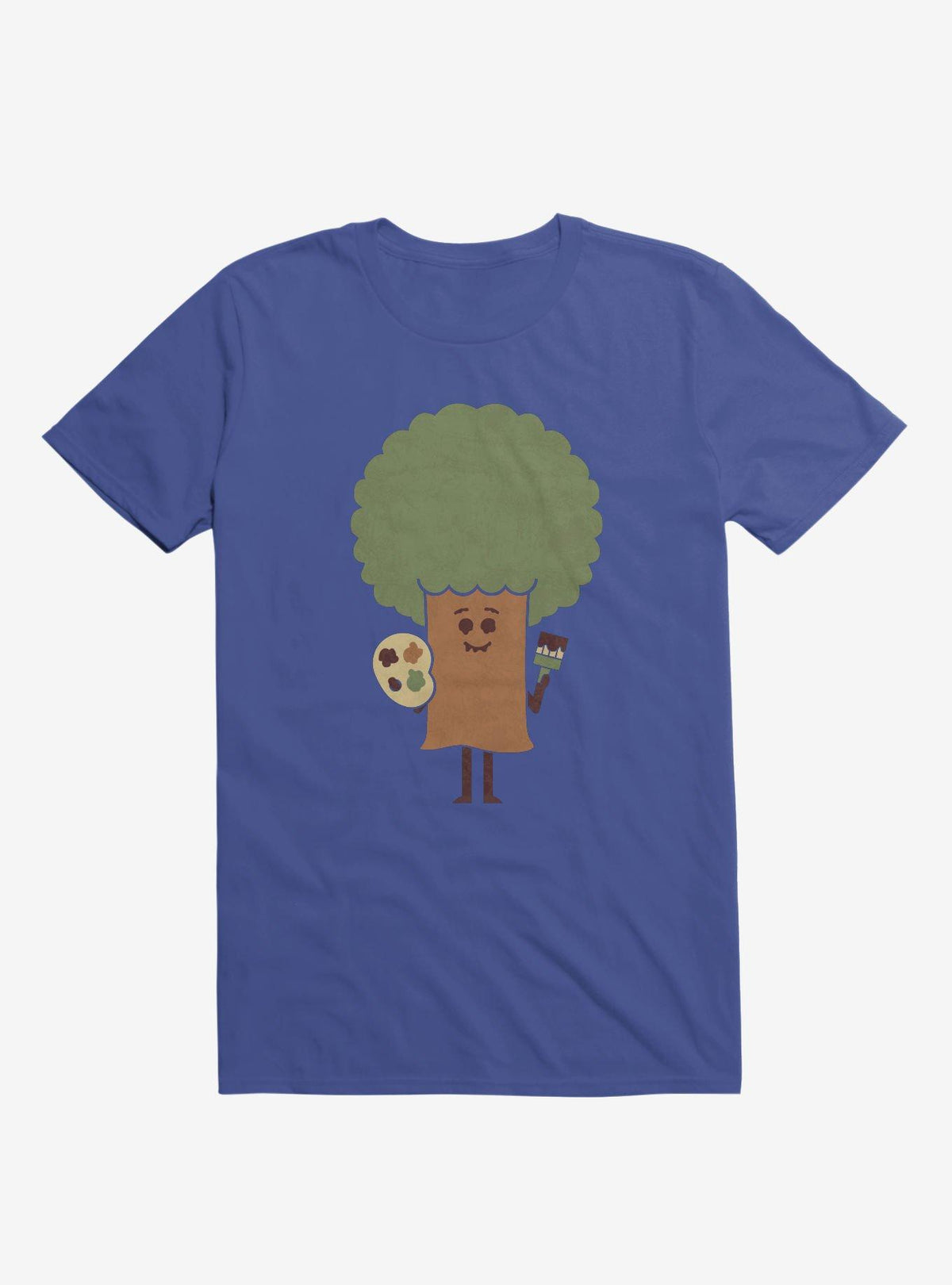 Happy Tree Painter Royal Blue T Shirt T Shirt Comfort Fit Best Seller Look