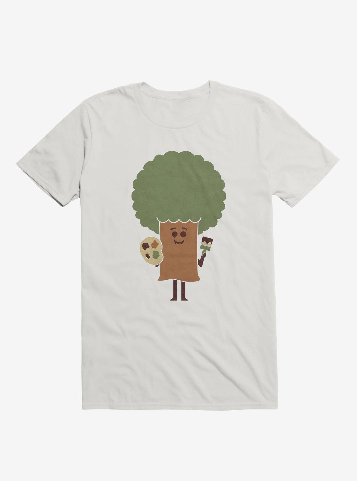 Happy Tree Painter White T Shirt T Shirt Viral TikTok Humor Gift