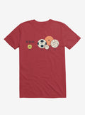 Sports Balls Playing Hide And Seek Red T Shirt T Shirt Streetwear Style Daily Wear