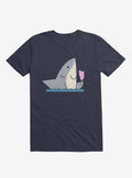 Ice Cream Shark Navy Blue T Shirt T Shirt Premium Print Humor Gift