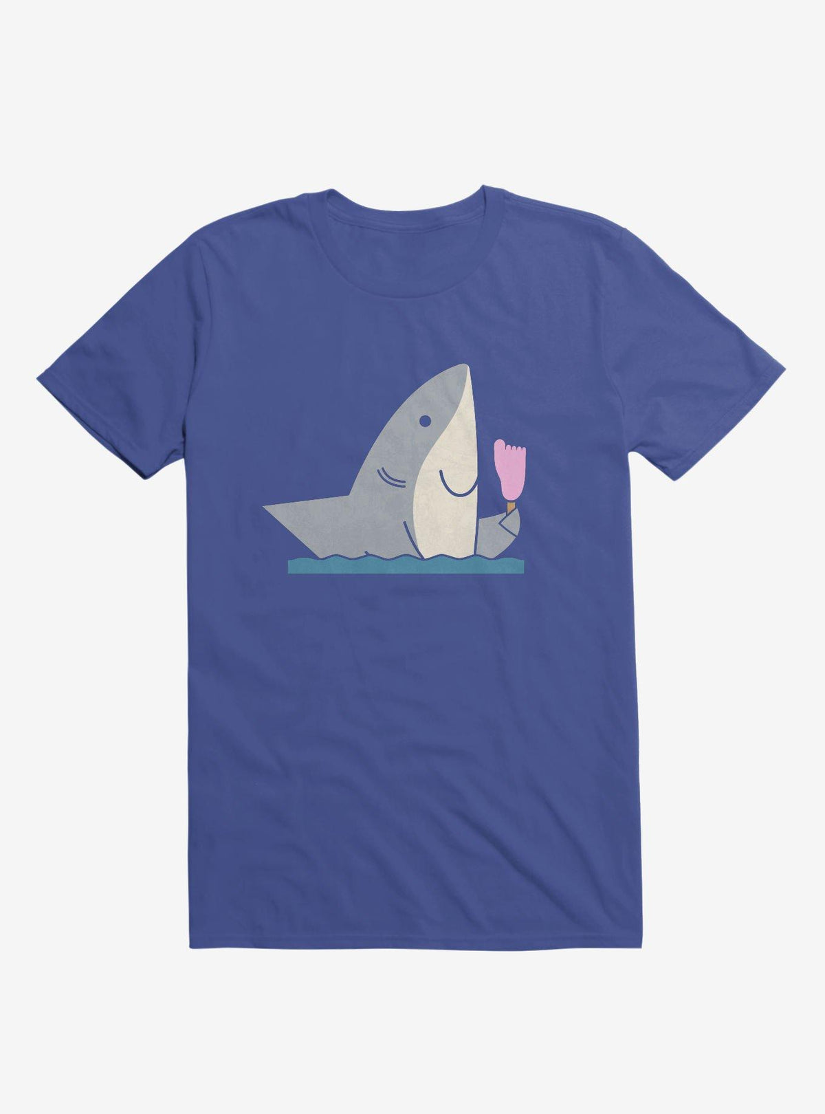 Ice Cream Shark Royal Blue T Shirt T Shirt Comfort Fit Funny Quote