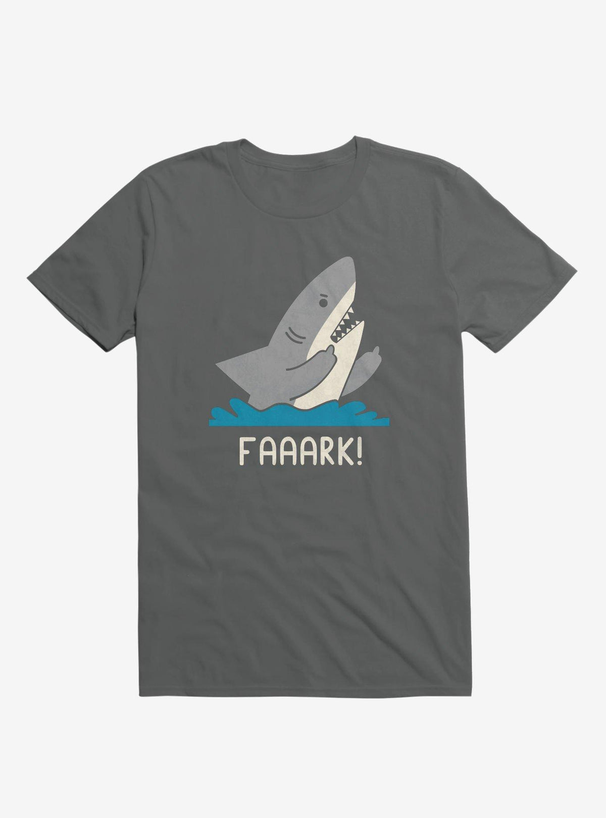 Moody Shark Faaark Charcoal Grey T Shirt T Shirt Viral TikTok Best Seller Look