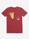 Angry Pizza Flips Table Red T Shirt T Shirt Comfort Fit Funny Quote