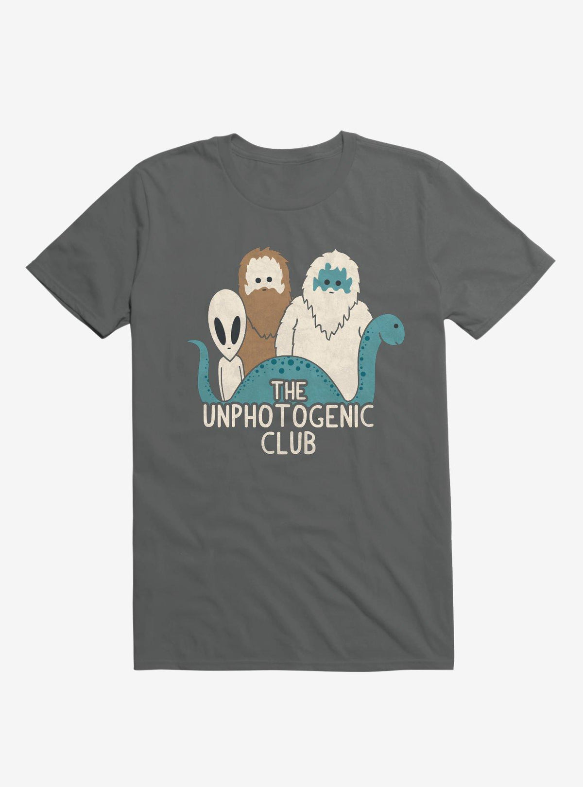 The Unphotogenic Club Mythical Creatures Charcoal Grey T Shirt T Shirt Comfort Fit Best Seller Look