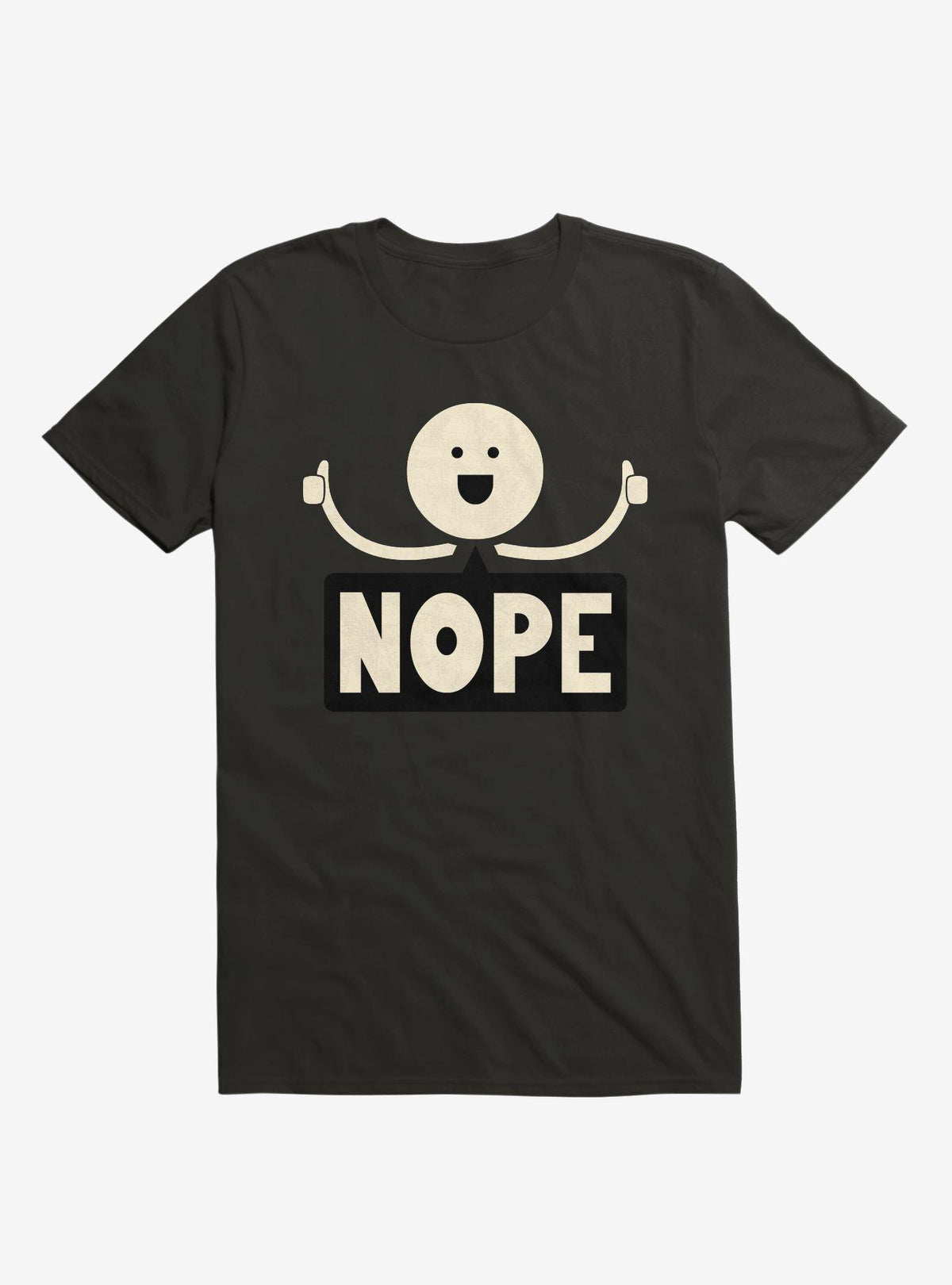 Thumbs Up Face Nope Sign Black T Shirt T Shirt Premium Print Daily Wear
