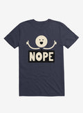 Thumbs Up Face Nope Sign Navy Blue T Shirt T Shirt Trending US Best Seller Look