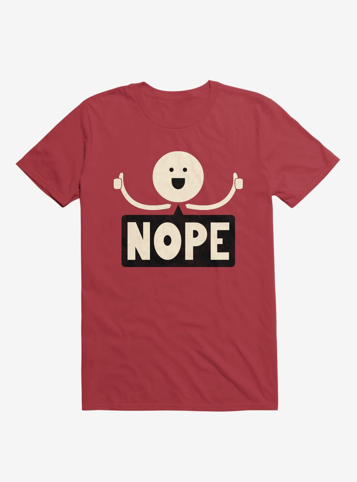 Thumbs Up Face Nope Sign Red T Shirt T Shirt Premium Print Best Seller Look