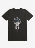 Astronaut Space Juggler Black T Shirt T Shirt Streetwear Style Humor Gift