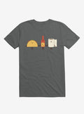 Taco Hot Sauce Toilet Paper Friends Charcoal Grey T Shirt T Shirt Comfort Fit Daily Wear