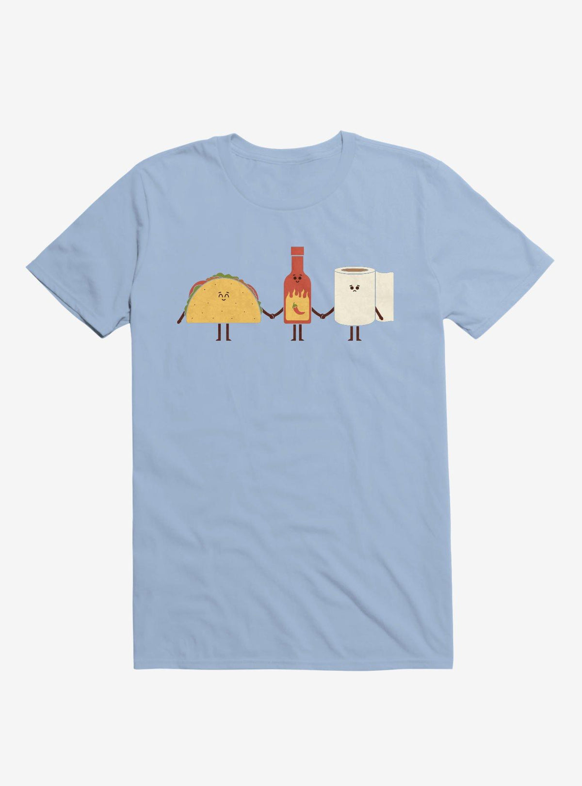 Taco Hot Sauce Toilet Paper Friends Light Blue T Shirt T Shirt Comfort Fit Best Seller Look