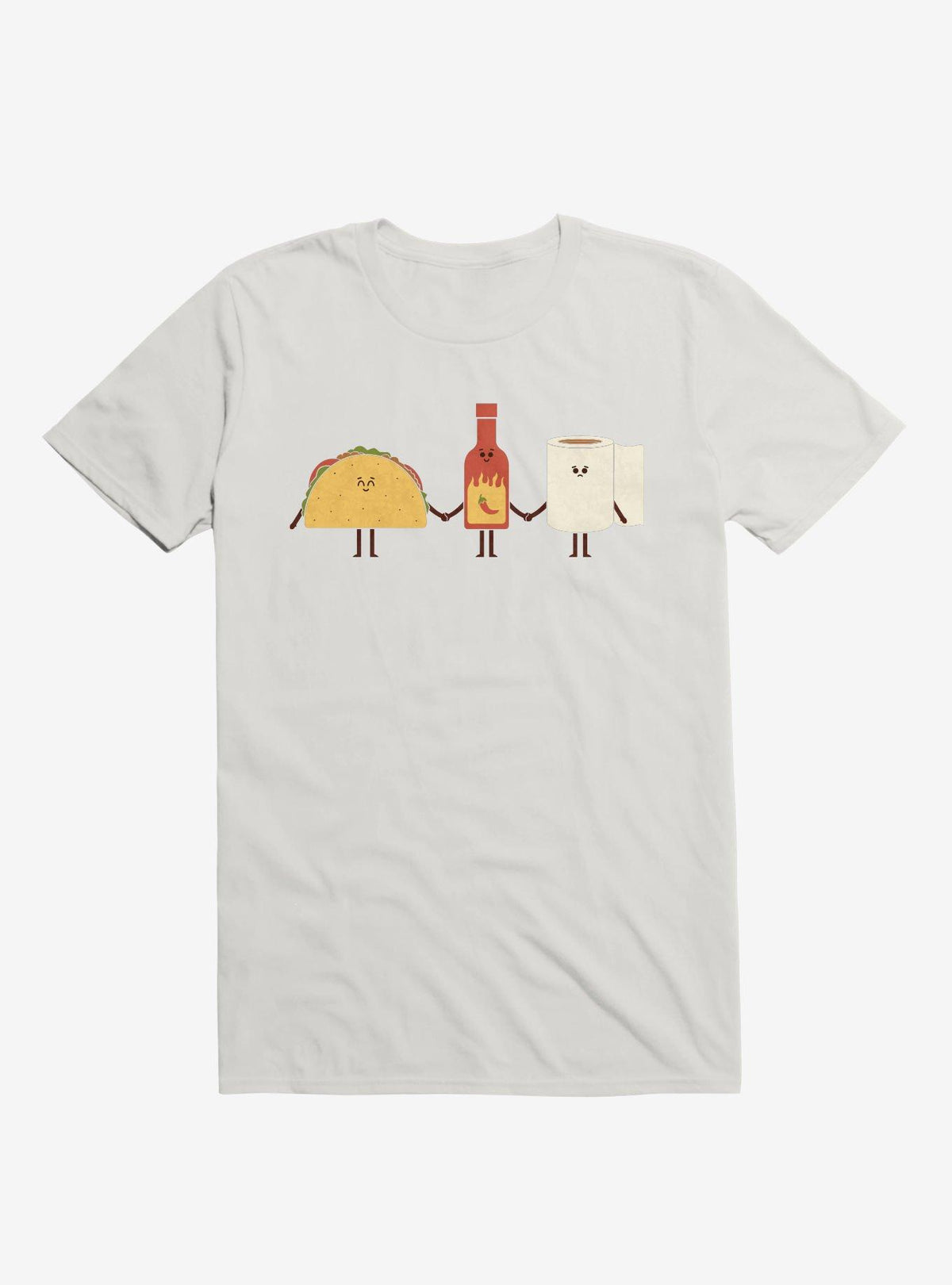 Taco Hot Sauce Toilet Paper Friends White T Shirt T Shirt Premium Print Gift Ready