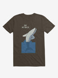 Bad Back Whale Oh My Back Brown T Shirt T Shirt High Search Demand Best Seller Look