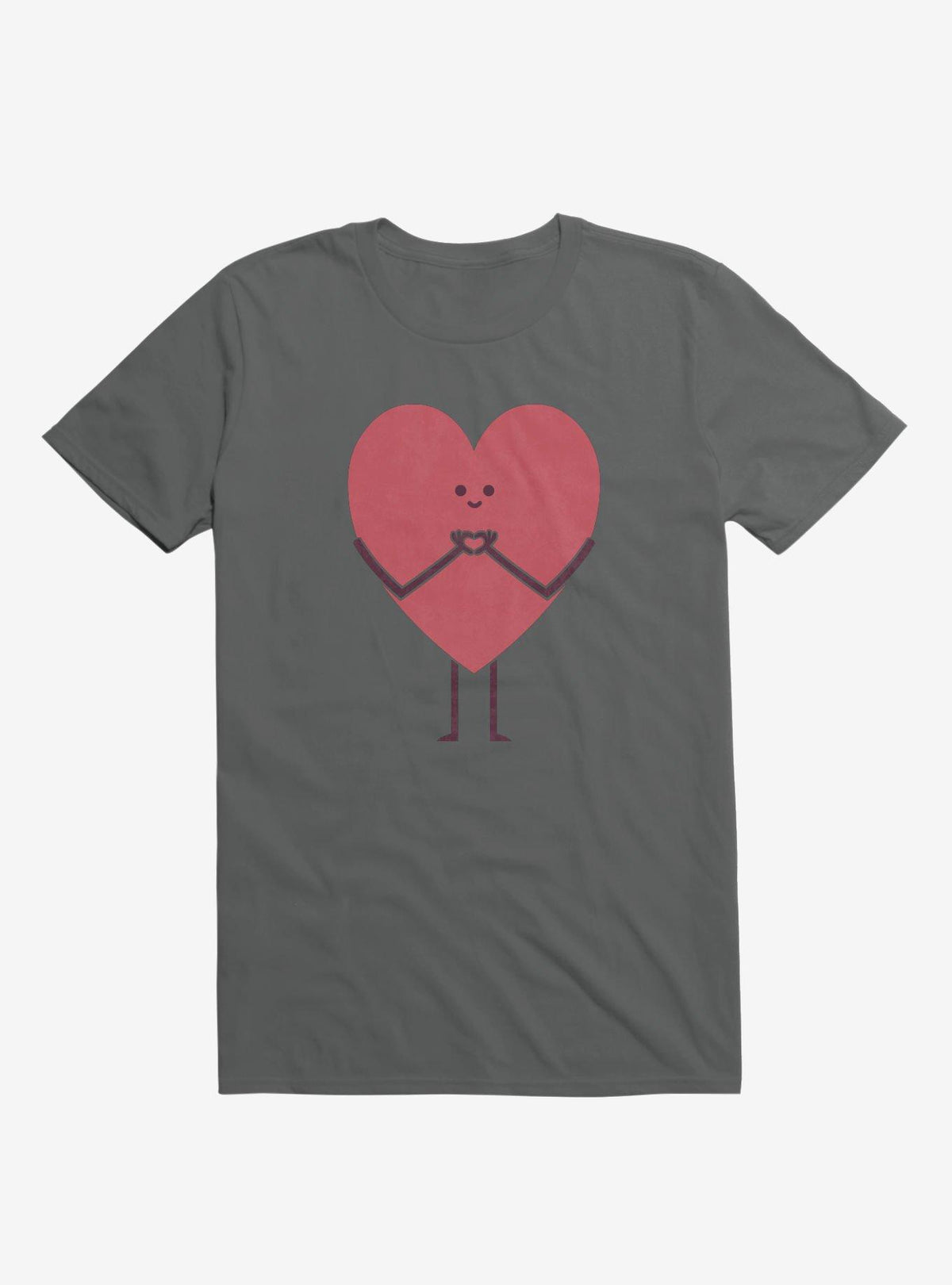 Heart Making Heart Hands Charcoal Grey T Shirt T Shirt Premium Print Gift Ready