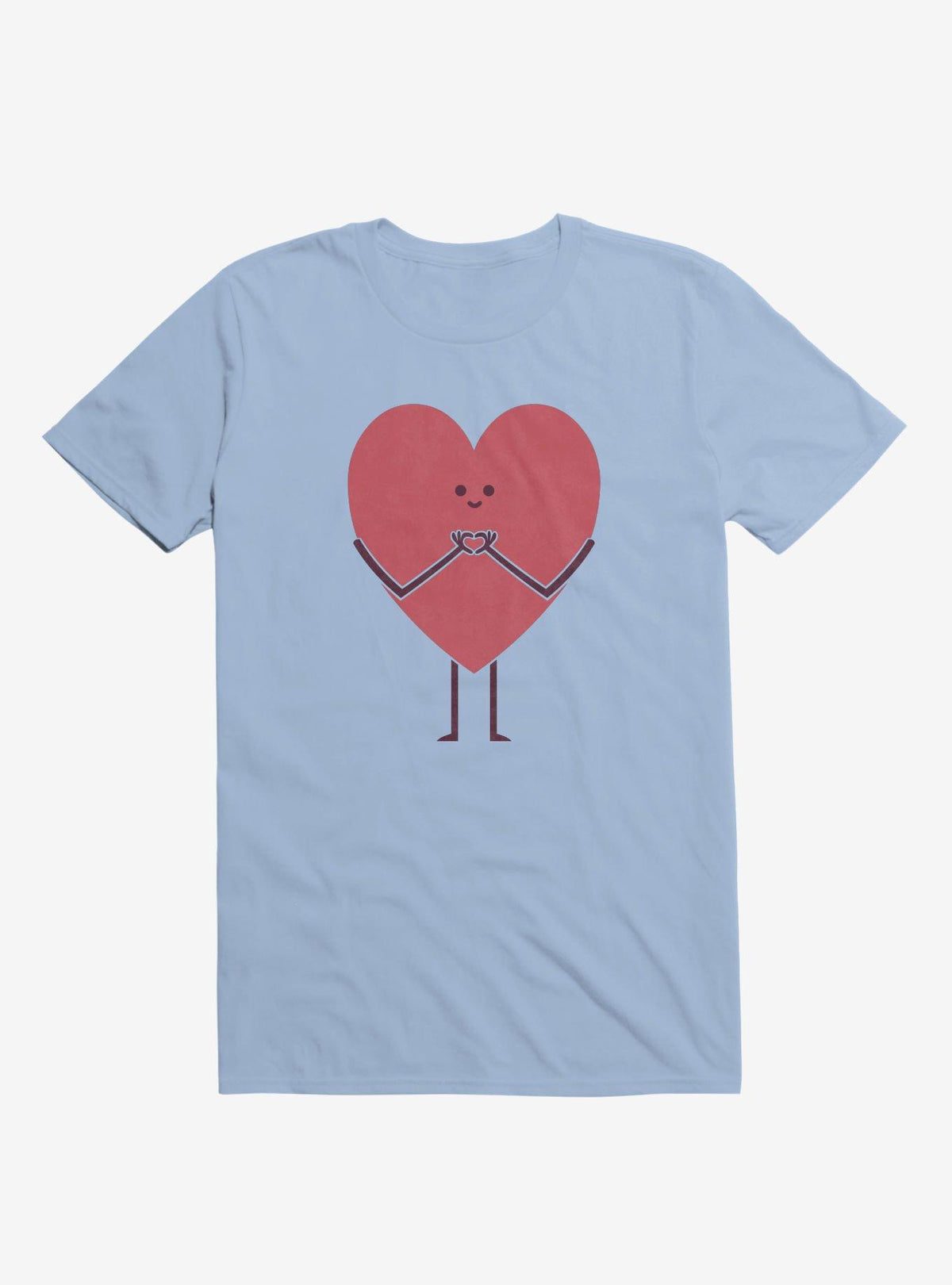 Heart Making Heart Hands Light Blue T Shirt T Shirt Viral TikTok Funny Quote