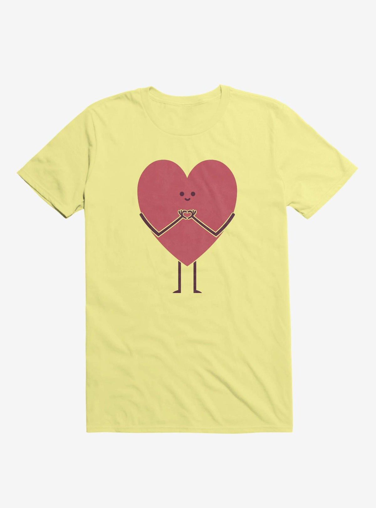 Heart Making Heart Hands Corn Silk Yellow T Shirt T Shirt Comfort Fit Best Seller Look