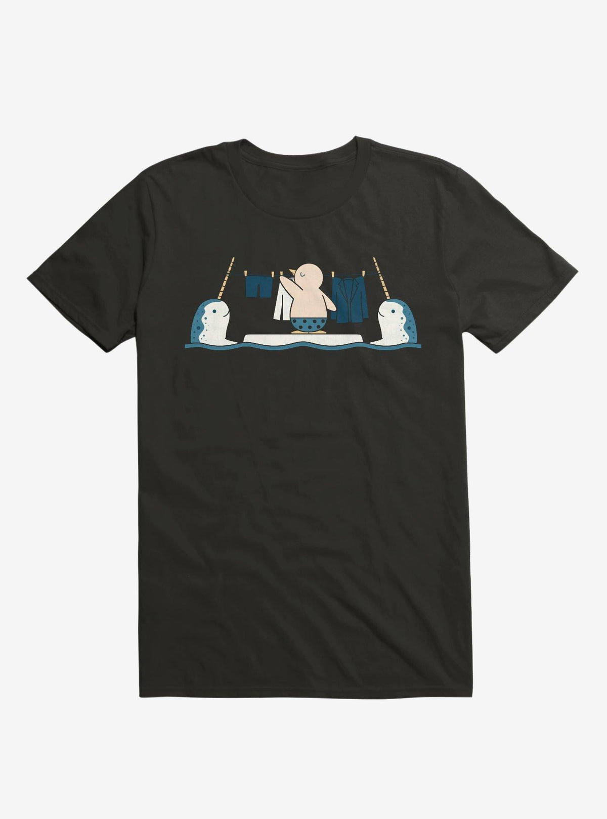 Penguin With Narwhals Laundry Day Black T Shirt T Shirt High Search Demand Daily Wear
