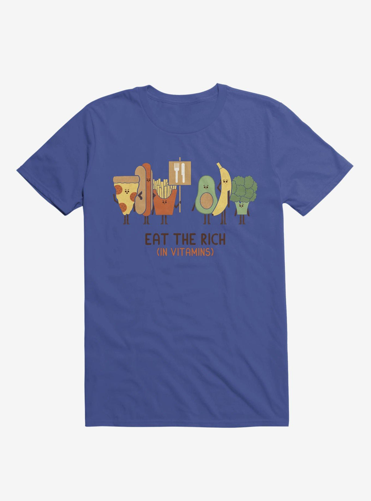 Eat The Rich In Vitamins Food Royal Blue T Shirt T Shirt Viral TikTok Best Seller Look