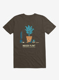 Indoor Comfy Plant Brown T Shirt T Shirt Premium Print Daily Wear